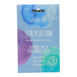Splotch Coconut Oil & Hyaluronic Acid Staycation Face Pamper Pack