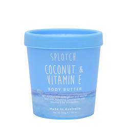 Coconut: SPLOTCH COCONUT OIL & VITAMIN E BODY BUTTER TUB 200G