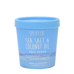 Coconut: SPLOTCH SEA SALT & COCONUT OIL FACE SCRUB TUB 200G