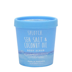 Coconut: SPLOTCH SEA SALT & COCONUT OIL BODY SCRUB TUB 200G