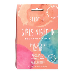 Pink Salt Clay: SPLOTCH PINK SALT & ROSEHIP OIL GIRLS NIGHT IN PAMPER PACK