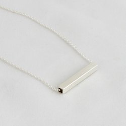 Jewellery: Classic square bar necklace - gracie jewellery
