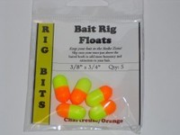 Bait Rig Floats Chartreuse Orange