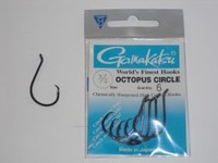 Gamakatsu Octopus Circle Hooks Small Pack Size 3/0 Black