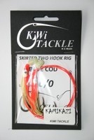 Retailing: Kiwi Tackle 6/0 Longshank Kamikazi Blue Cod 2 Hook Ledger Rig