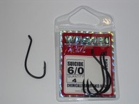 Wasabi Suicide Hooks Small Packet Size 6/0 Black