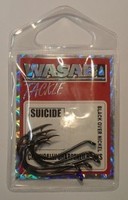 Wasabi Suicide Hooks Small Packet Size 1/0 Black