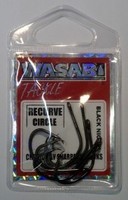 Wasabi Recurve Hooks Small Packet 7/0 Black