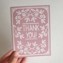 All: Thank you â¢ Leaf greeting card