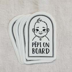 All: Pepi on board • Stickers