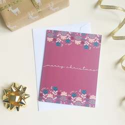Merry Christmas â¢ Floral greeting card