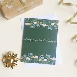Happy Holidays â¢ Floral greeting card