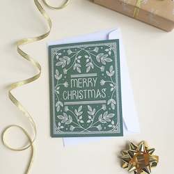 Merry Christmas â¢ Leaf greeting card