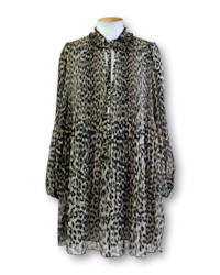 Clothing: Ganni. Plisse' Georgette Mini Dress - Size 42 (NZ12/14)
