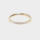 Pure steel thin ring with crystals - Gold