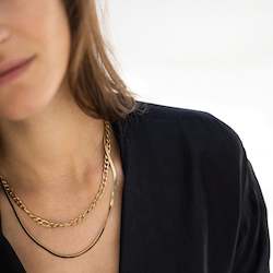 Clothing: Snake Chain Necklace - Gold