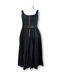 Clothing: Karen Walker. Belted Midi Dress - Size 14