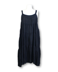 Twenty Seven Names. Tiered Linen Dress - Size 16.  Available in Navy & Black