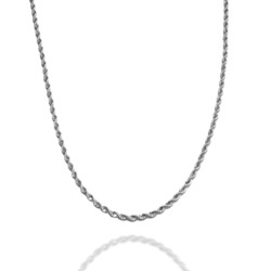Rope Chain 4mm - White Gold (pendant Size)