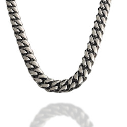 Internet only: 12MM CURB CHAIN - WHITE GOLD
