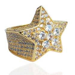 Internet only: DIAMOND STAR RING - GOLD