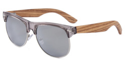 Unisex Polarized 50 / 50  Wood  Sunglasses