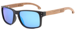 Sunglass: Unisex Polarized 50 / 50 Wood Sunglasses