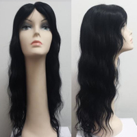 Black Long Wavy Human Hair Wig
