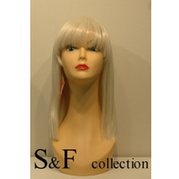 Synthetic Blunt Cut Medium Length Straight Wig S&F117