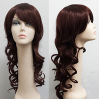 Synthetic Long Loose Curls Wig with Side Bang S&F220