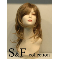 Synthetic Side Sweeping Miedium Length Straight Wig S&F016