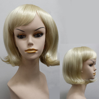 Synthetic Short Straight Bob Flip-Out Ends Wig S&F134