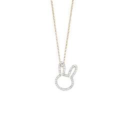 Jewellery: 18k Diamond Bunny Pendant