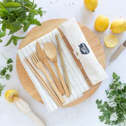 Internet only: SustainaBLAH Reusable Bamboo Cutlery Set