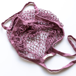 Internet only: SustainaBLAH NZ Made Reusable String Shopping Bag - Purple Rain