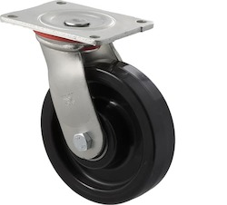 Castors Swivel Plate And Bolt Hole: 150mm Heavy Duty Industrial Nylon Castors - 600KG Rated