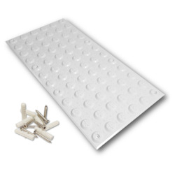White Fibre Reinforced Polymer (FRP) Warning Tac-Tile