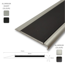 Series 5 Aluminium Stair Nosing - Solid Aluminium Insert