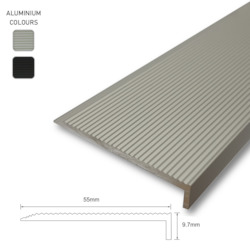 Series 1 Aluminium Stair Nosing - Solid Aluminium