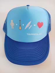 Trucker Caps: Trucker Cap (blue and blue) - Paddler love