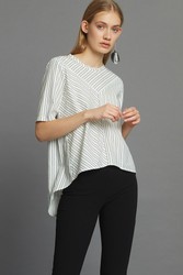 Clothing wholesaling: Compartment top - ivory stripe