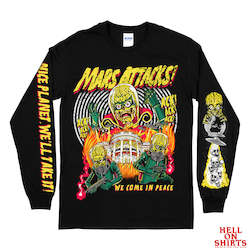 Mars Attacks Ack Invasion Long Sleeve Size S