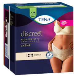 TENA Discreet High Waist Incontinence Underwear - CrÃ¨me
