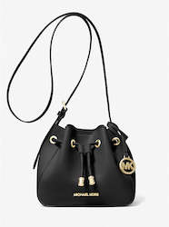 Michael Kors || Phoebe Small Faux Leather Bucket Bag in Black
