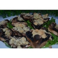Grilled Portobello Mushrooms with Blue Cheese Crumble