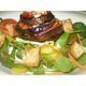 Chargrilled Aubergine Stack with Rich Tomato Sauce and Shaved Parmesan Served on a Fresh Garden Salad
