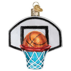 Gift: Blown Glass - Basket Ball in Hoop