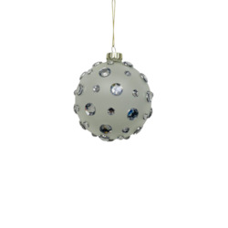 Gift: Frosted Glass Bauble with Gems