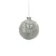 Clear Glass with White Swags Bauble