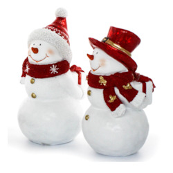 Gift: Pair of Large Red Snowmen
